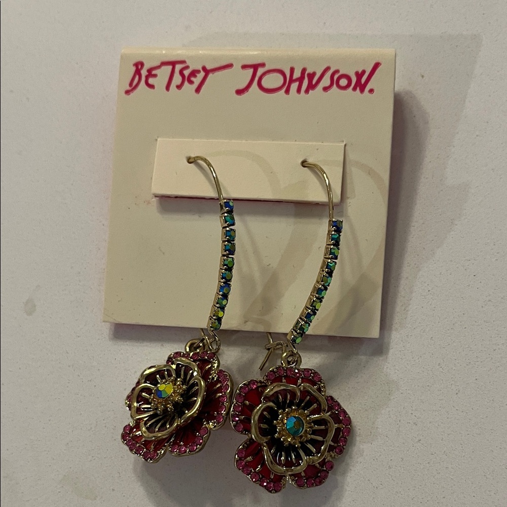 Betsey Johnson Multicolor Flower Earrings